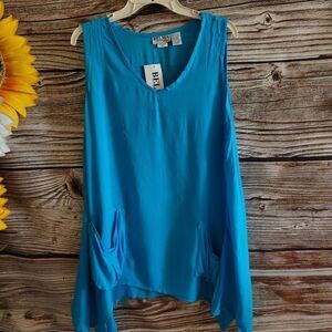 Belmar Women's beach Cover-up aqua NWT